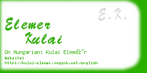 elemer kulai business card